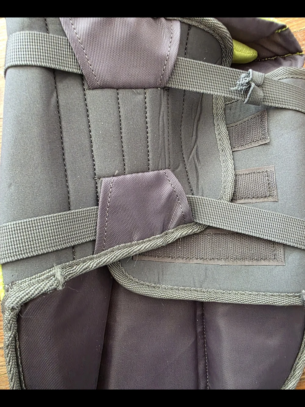 Reflective Lime Green Dog Life Jacket with Gray Trim
